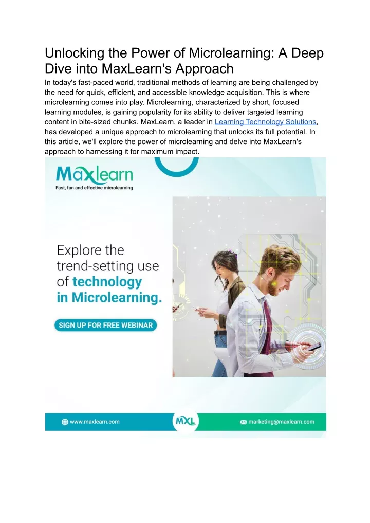 unlocking the power of microlearning a deep dive