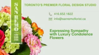 Luxury Condolence Flowers and Arrangements Toronto