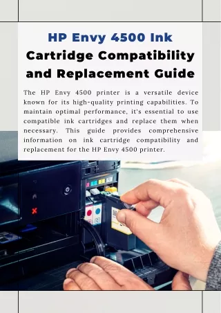 HP Envy 4500 Ink Cartridge Compatibility and Replacement Guide