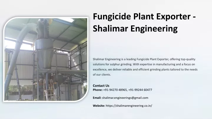 fungicide plant exporter shalimar engineering