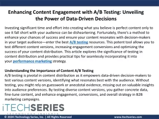 Enhancing Content Engagement with A/B Testing: Unveiling the Power of Data-Drive