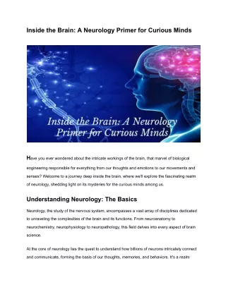 Inside the Brain_ A Neurology Primer for Curious Minds