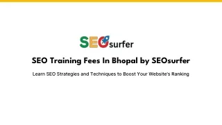 SEO Training Fees In Bhopal