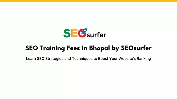 seo training fees in bhopal by seosurfer