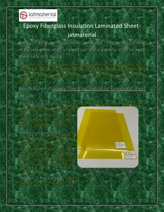Epoxy Fiberglass Insulation Laminated Sheet- jatmaterial