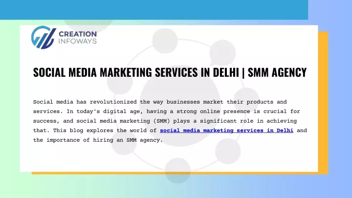 social media marketing services in delhi