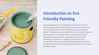 Introduction to Eco-Friendly Painting