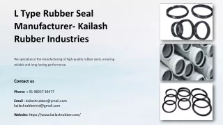L Type Rubber Seal Manufacturer, Best L Type Rubber Seal Manufacturer
