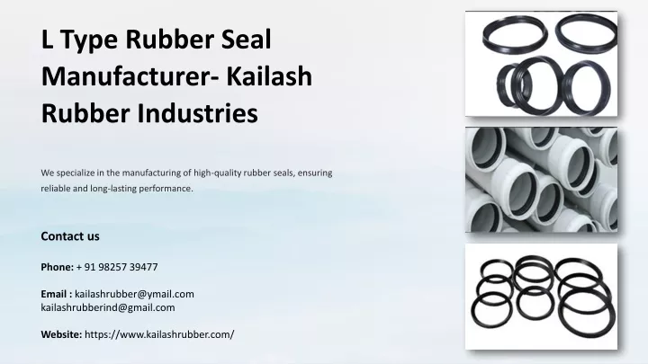 l type rubber seal manufacturer kailash rubber