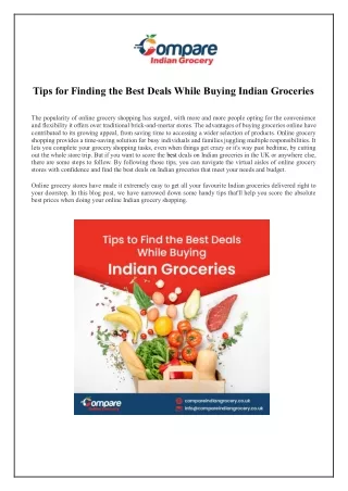 Tips for Finding the Best Deals While Buying Indian Groceries