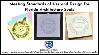 Meeting Standards of Use and Design for Florida Architecture Seals