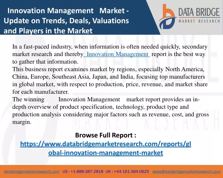 innovation management market update on trends
