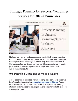 Strategic Planning for Success_ Consulting Services for Ottawa Businesses