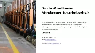 Double Wheel Barrow Manufacturer, Best Double Wheel Barrow Manufacturer