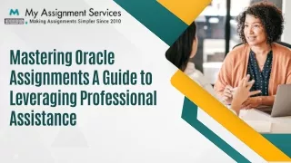 Mastering Oracle Assignments A Guide to Leveraging Professional Assistance