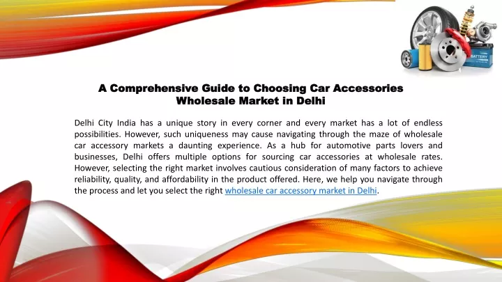 a comprehensive guide to choosing car accessories