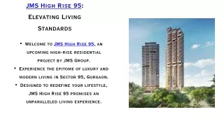 JMS High Rise 95 Elevating Living Standards