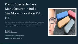 Plastic Spectacle Case Manufacturer in India, Best Plastic Spectacle Case Manufa