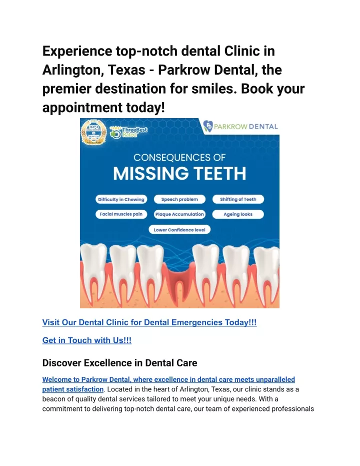 experience top notch dental clinic in arlington