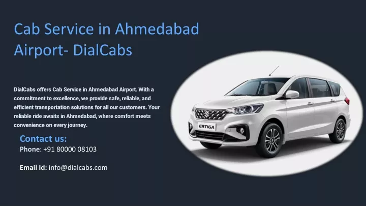 cab service in ahmedabad airport dialcabs
