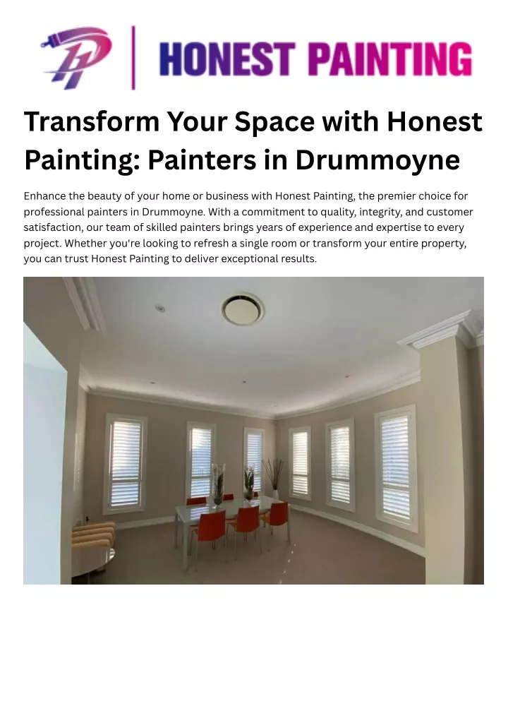 transform your space with honest painting