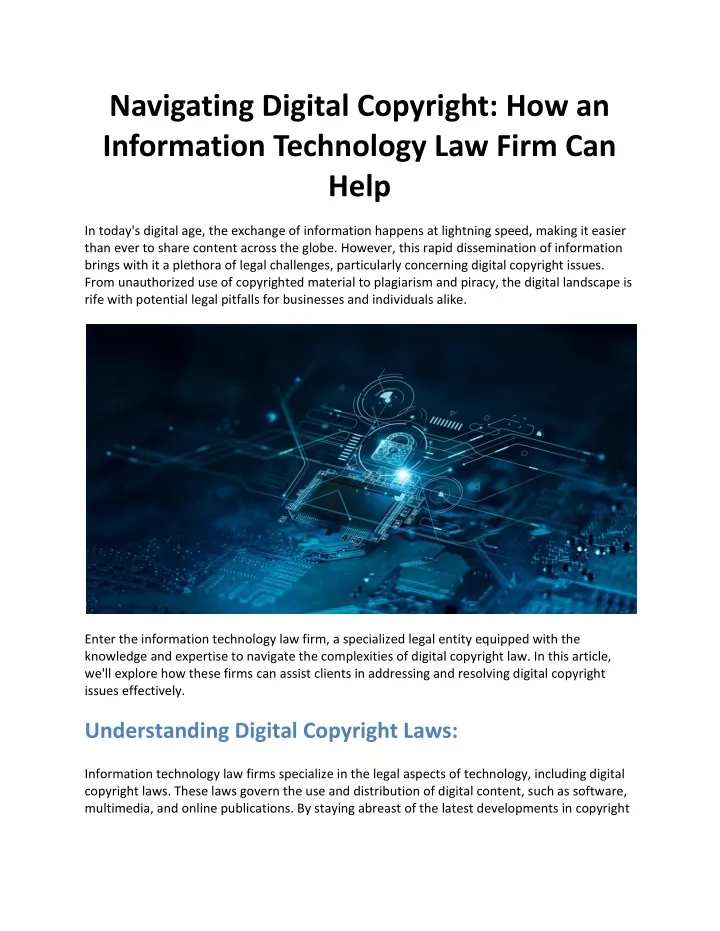 navigating digital copyright how an information