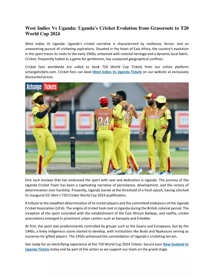 west indies vs uganda uganda s cricket evolution