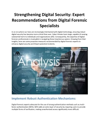 strengthening digital security expert