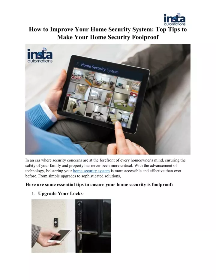 how to improve your home security system top tips