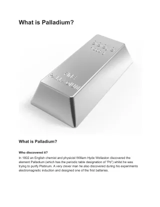 What is Palladium