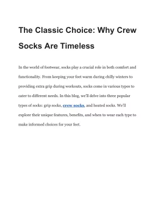 The Classic Choice_ Why Crew Socks Are Timeless