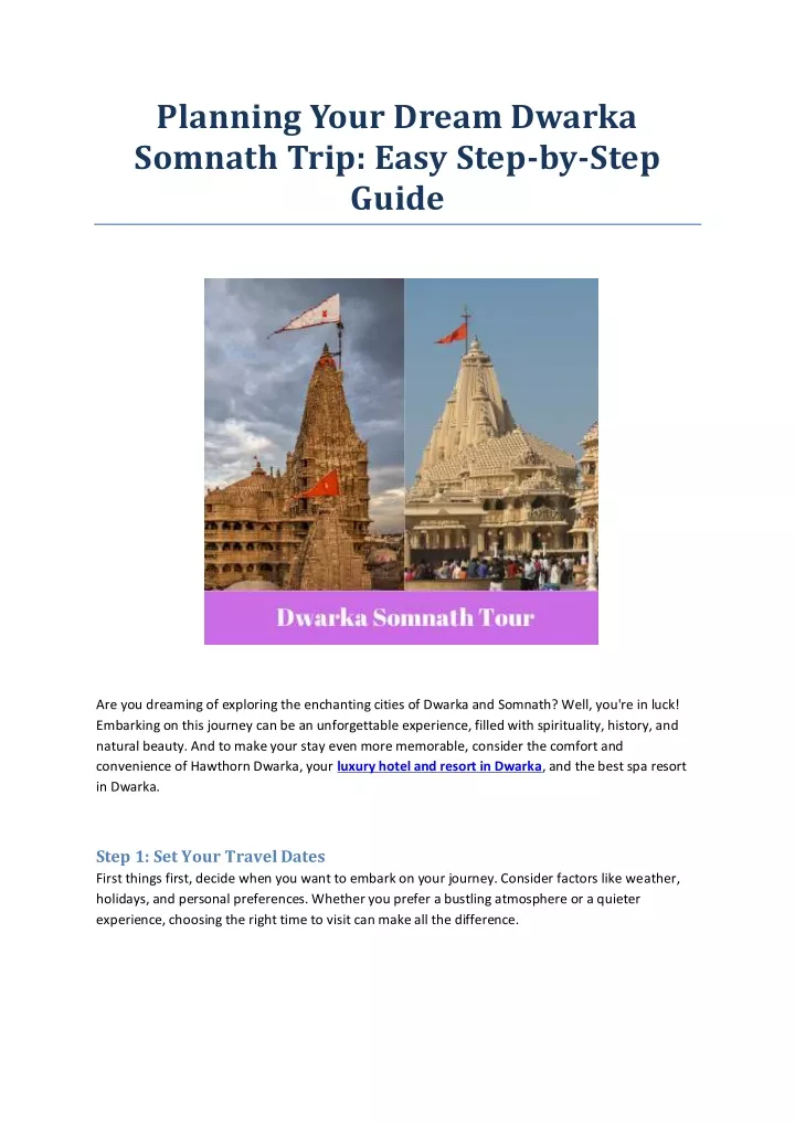 planning your dream dwarka somnath trip easy step