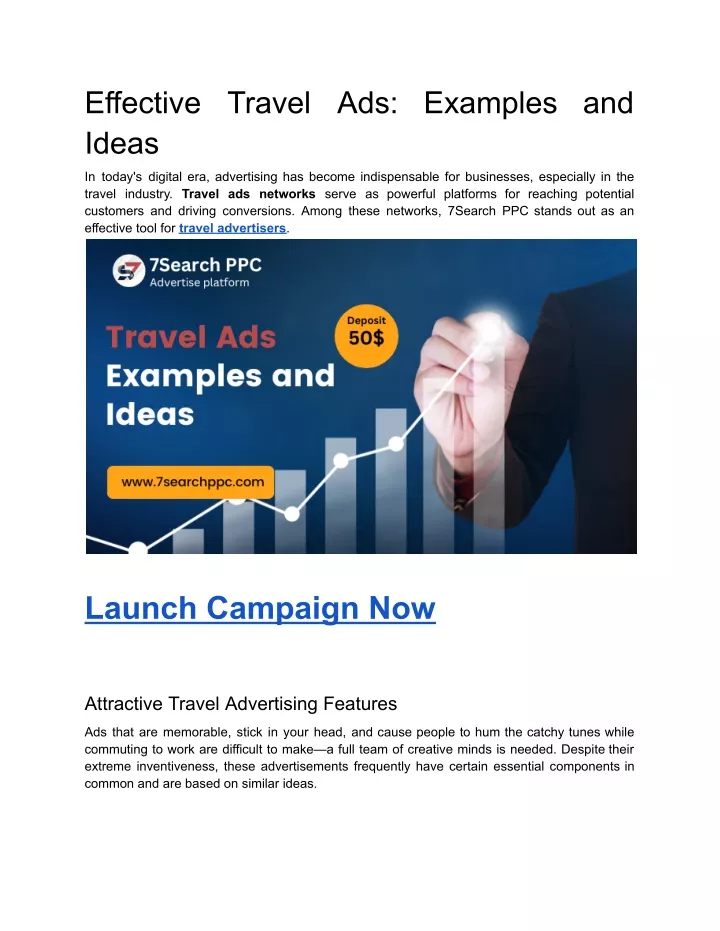 effective travel ads examples and ideas