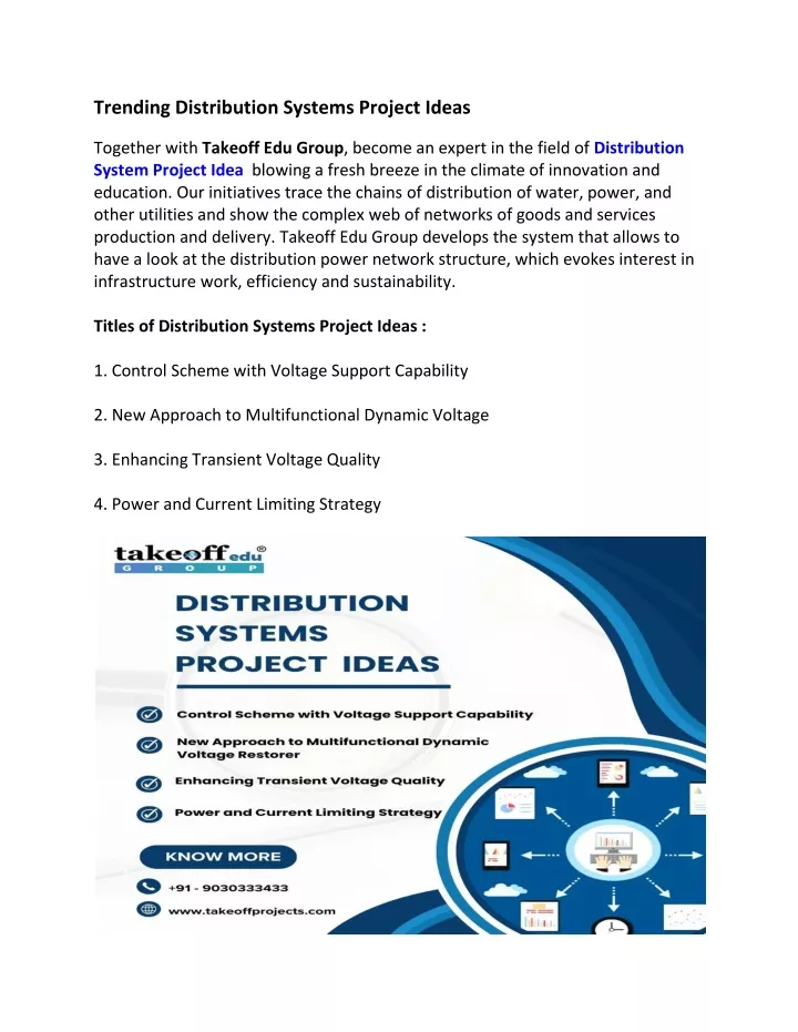 trending distribution systems project ideas