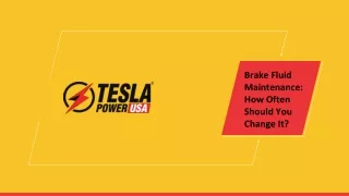 Right Time to Replace the Brake Fluid - Tesla Power USA