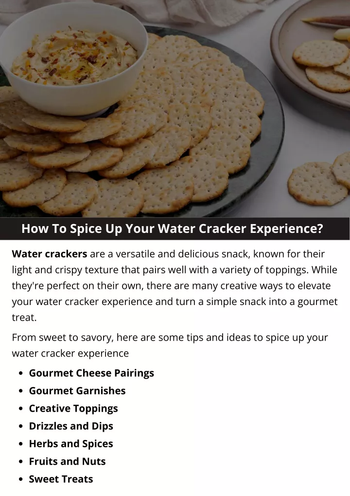 how to spice up your water cracker experience