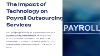 The Impact of Technology on Payroll Outsourcing Services