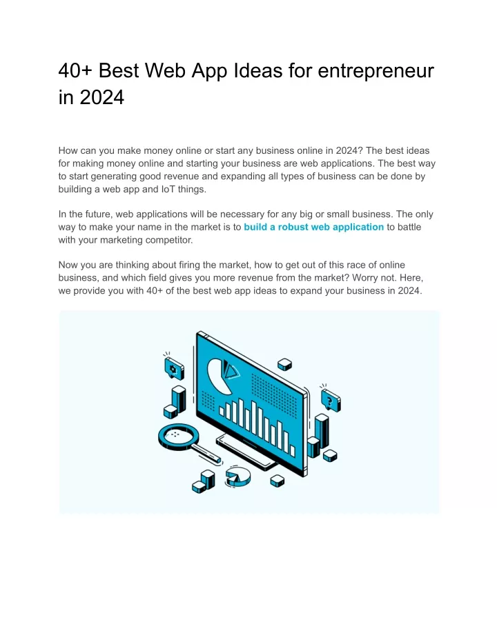 40 best web app ideas for entrepreneur in 2024