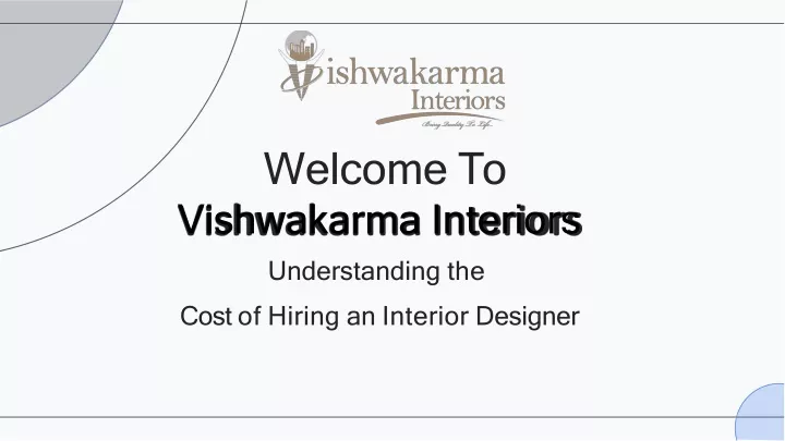 welcome to vishwakarma interiors