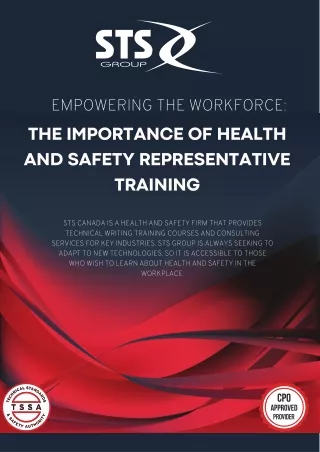 Empowering the Workforce The Importance of Health and Safety Representative Training