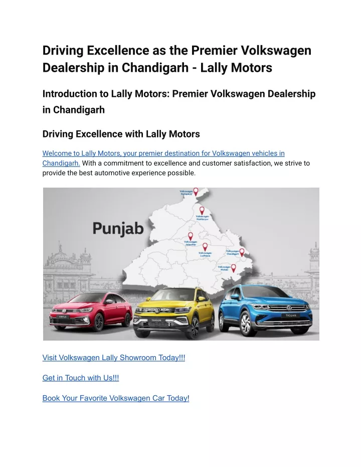 driving excellence as the premier volkswagen