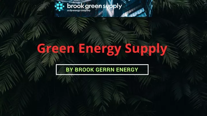 green energy supply