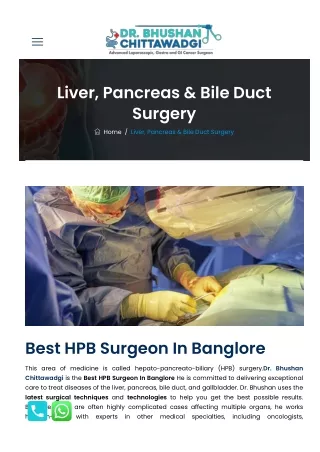 Best HPB Surgeon In Banglore