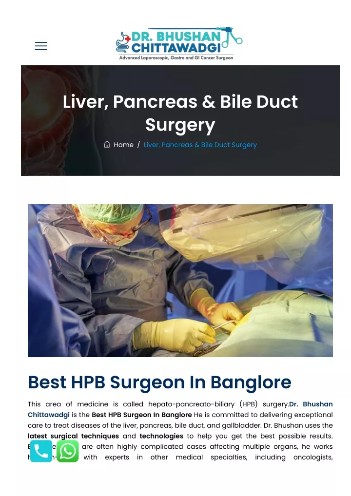 liver pancreas bile duct surgery