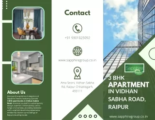 3 BHK Apartment in Vidhan Sabha Road, Raipur