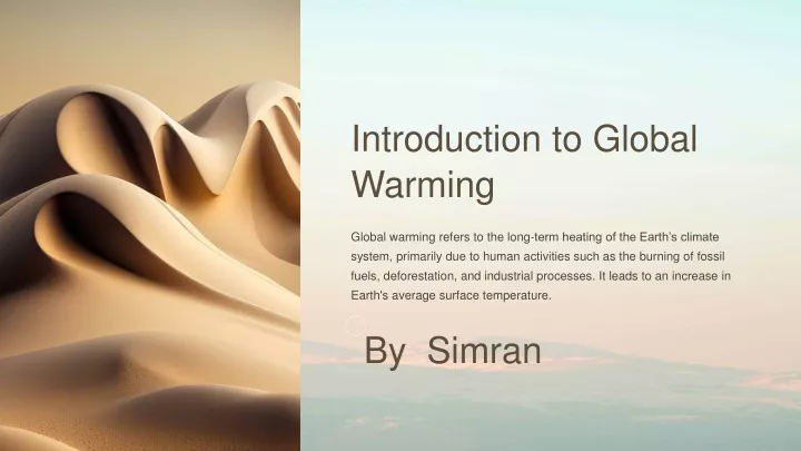 introduction to global warming