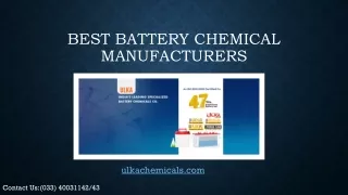 Best Chemical Battery Additives manufacturer