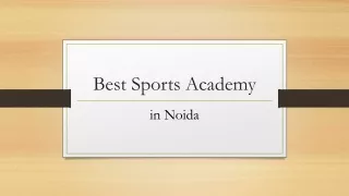 Best Sports Academy ppt