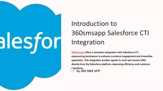 Salesforce CTI – 360 SMS App