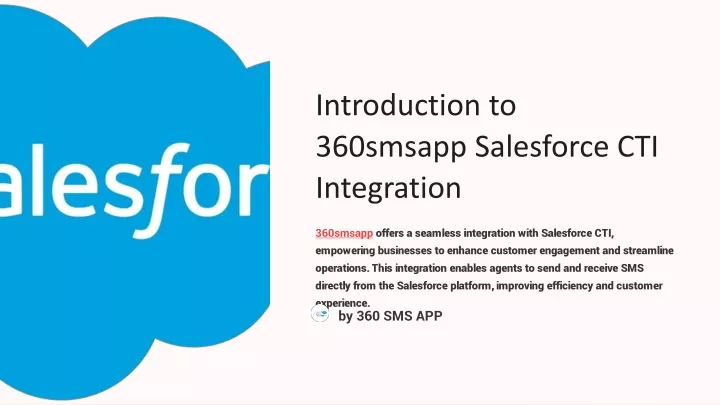 introduction to 360smsapp salesforce